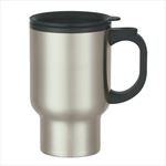 DH5822 16 Oz. Stainless Steel Travel Mug With Sip-Thru Lid, Plastic Inner Liner And Custom Imprint